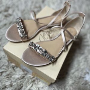 Jewel Badgley Mischka Ohara Flat Sandal